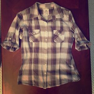 Nollie brand plaid top